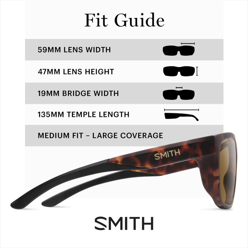SMITH Barra Sunglasses - Performance Sports Active Sunglasses for Watersports, Fishing & More - For Men & Women - Matte Tortoise + Brown ChromaPop Polarized Lenses - Image 3